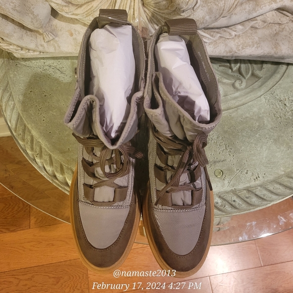 Dolce Vita Celida Ankle Heeled Combat Hiking Moto Boot Lug Sole Leather #724 - Picture 6 of 17